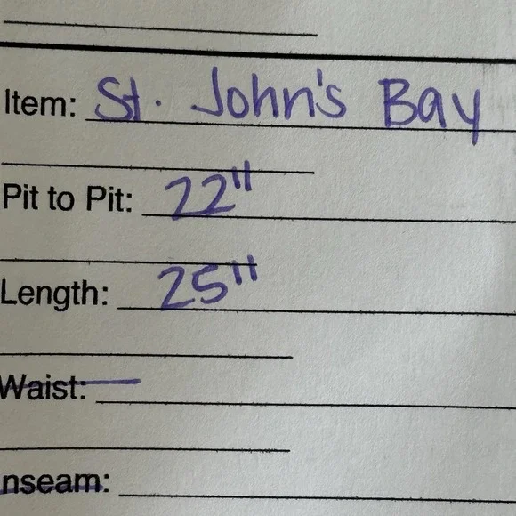 St Johns Bay Floral Embroidered Stripe Top Womens Large Boho Lace Up Cotton - Picture 11 of 11